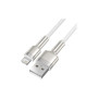 Дата кабель USB 2.0 AM to Lightning 1.0m Cafule Series Metal 2.4A White Baseus (CALJK-A02)