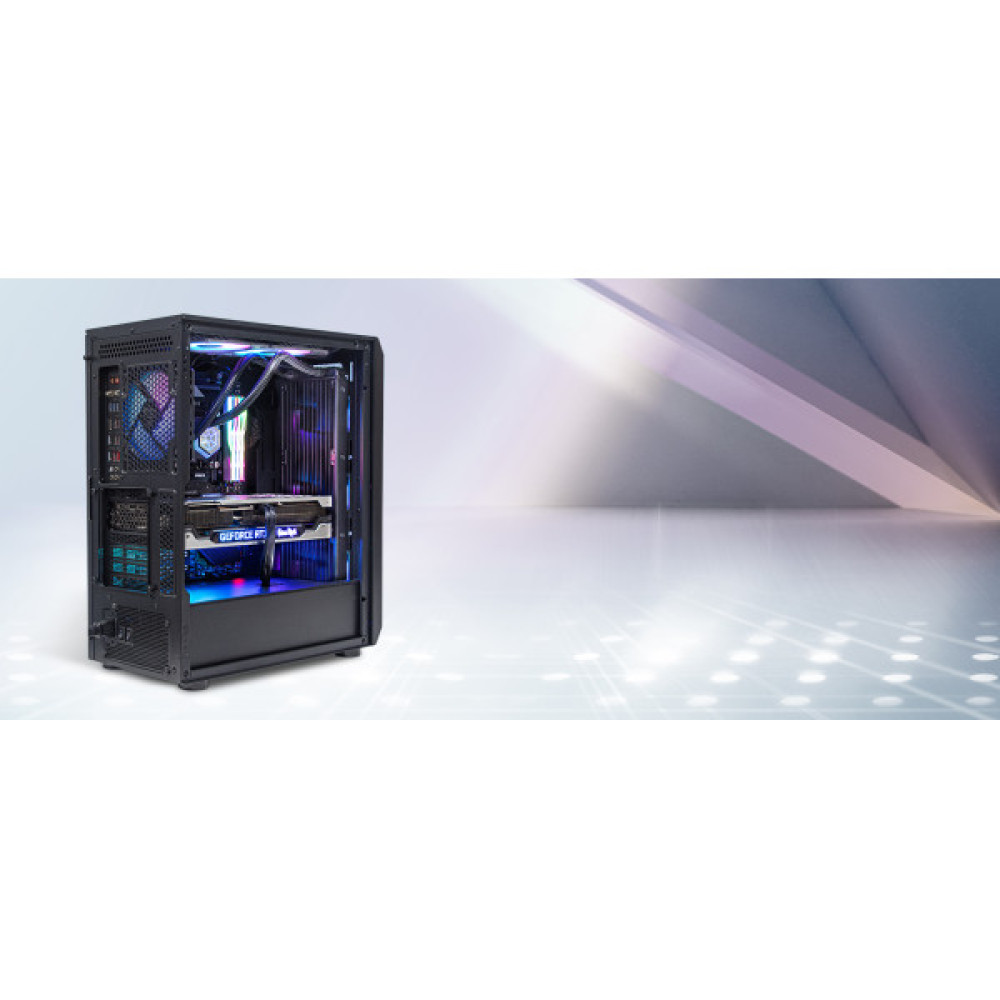 Корпус SilverStone Fara FA511Z-BG без БЖ, 2xUSB3.0, 3x120мм, ARGB VGA 360мм, LCS ready, TG Side Panel, ATX, чорний