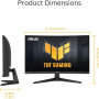 Монітор Asus 27" TUF Gaming VG27VQM1B DVI, 2xHDMI, DP, MM, VA, 280Hz, 1ms, DCI-P3 90%, CURVED, AdaptiveSync Монітор Asus 27" TUF Gaming VG27VQM1B DVI, 2xHDMI, DP, MM, VA, 280Hz, 1ms, DCI-P3 90%, CURVED, AdaptiveSync
