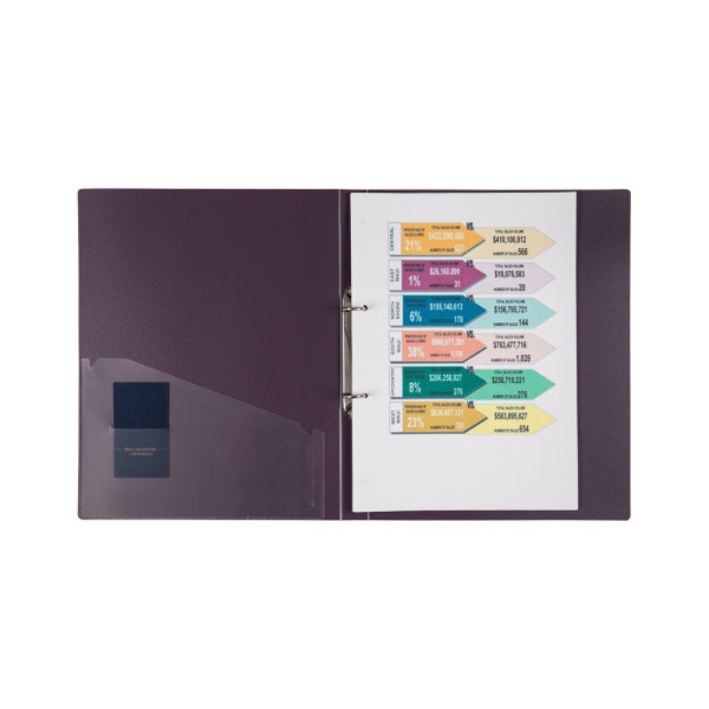 Папка на кільцях Axent А4 з 2-ма кільцями 700 мкм 25 мм Сливова (1207-11-A)