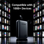 Батарея універсальна Vention 20000 mAh 45W Mini with Built-in USB-C Cable Gray (FHGH0)