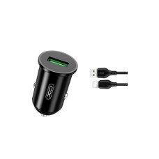 Зарядний пристрій XO USB QC3.0 18W + cable USB to Lightning black (TZ12-L-BK)