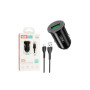 Зарядний пристрій XO USB QC3.0 18W + cable USB to Lightning black (TZ12-L-BK) Зарядний пристрій XO USB QC3.0 18W + cable USB to Lightning black (TZ12-L-BK)