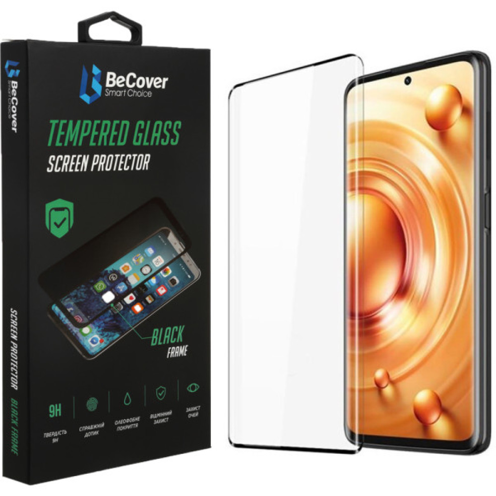Скло захисне BeCover Xiaomi 12 Lite Black (708560) Скло захисне BeCover Xiaomi 12 Lite Black (708560)
