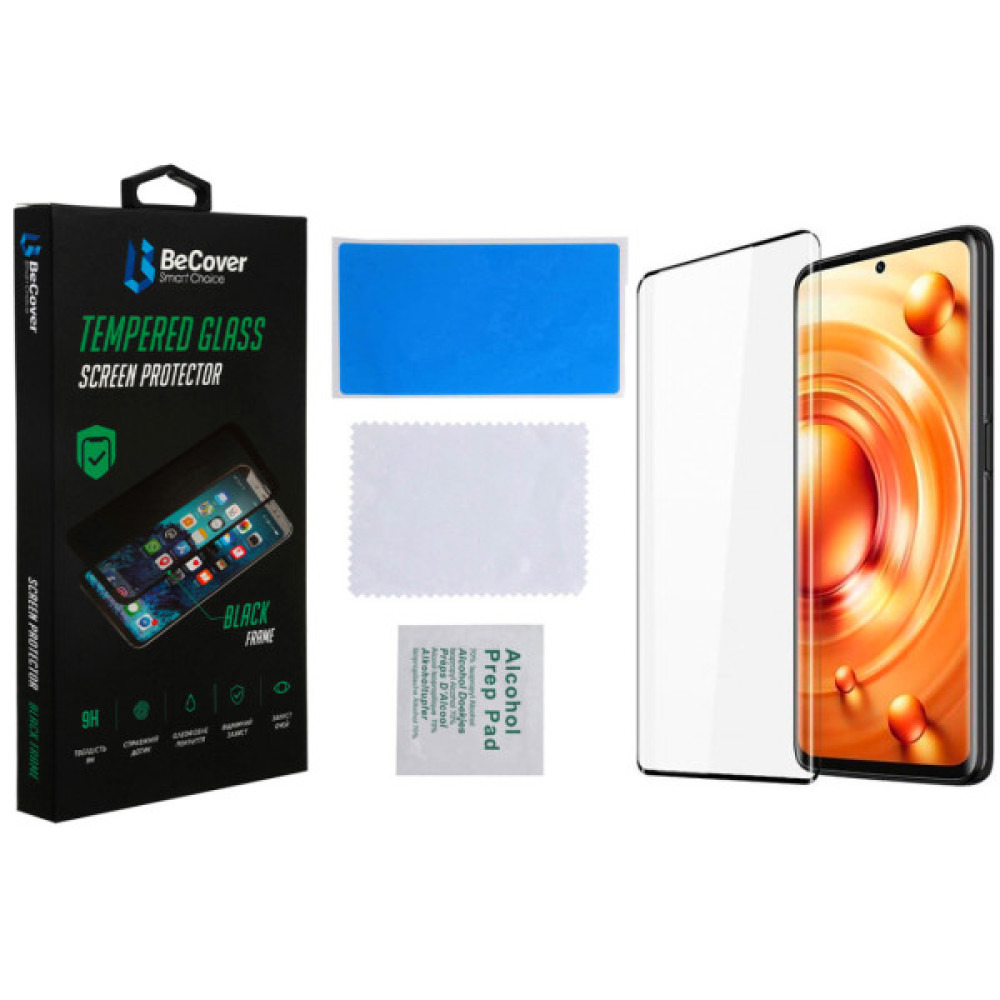 Скло захисне BeCover Xiaomi 12 Lite Black (708560) Скло захисне BeCover Xiaomi 12 Lite Black (708560)