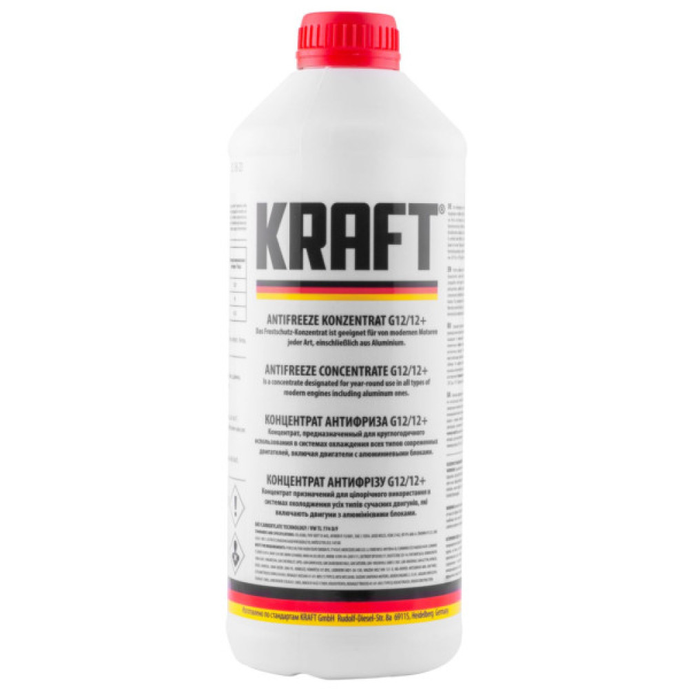 Антифриз KRAFT G12/G12+ (червоний) 1,5л (KF103)