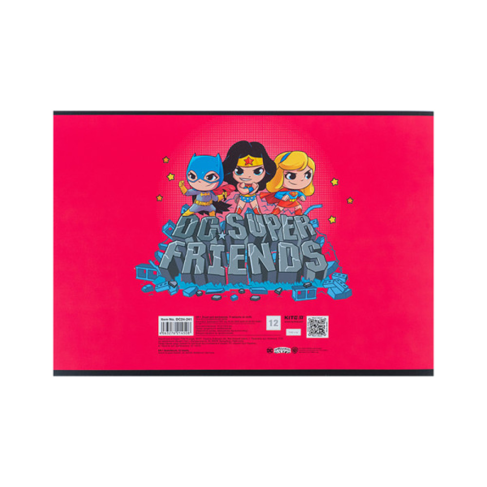 Альбом для малювання Kite DC Comics, 12 аркушів (DC24-241)