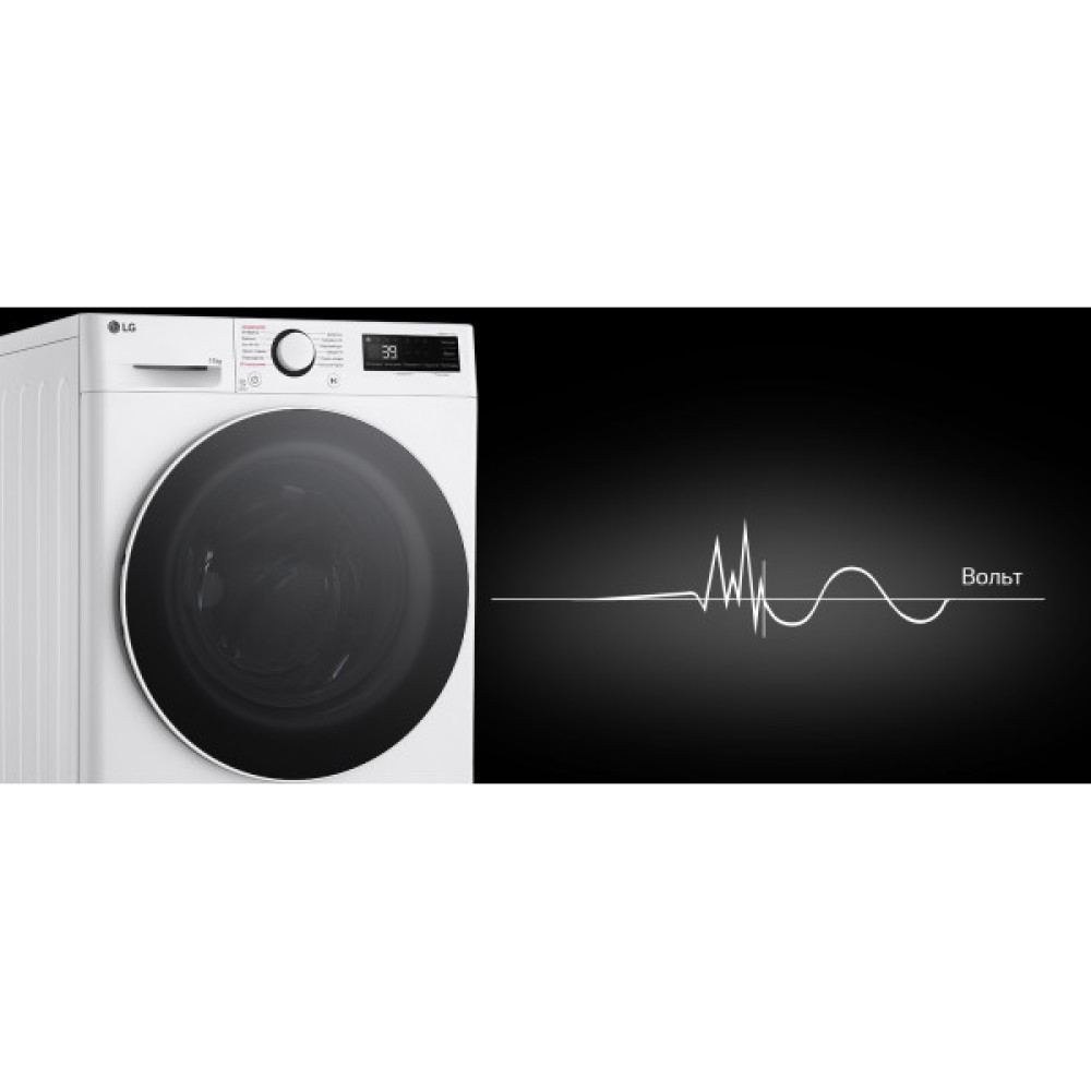 Пральна машина LG фронтальна, 11кг, 1400, A, 57см, дисплей, пара, інвертор, білий