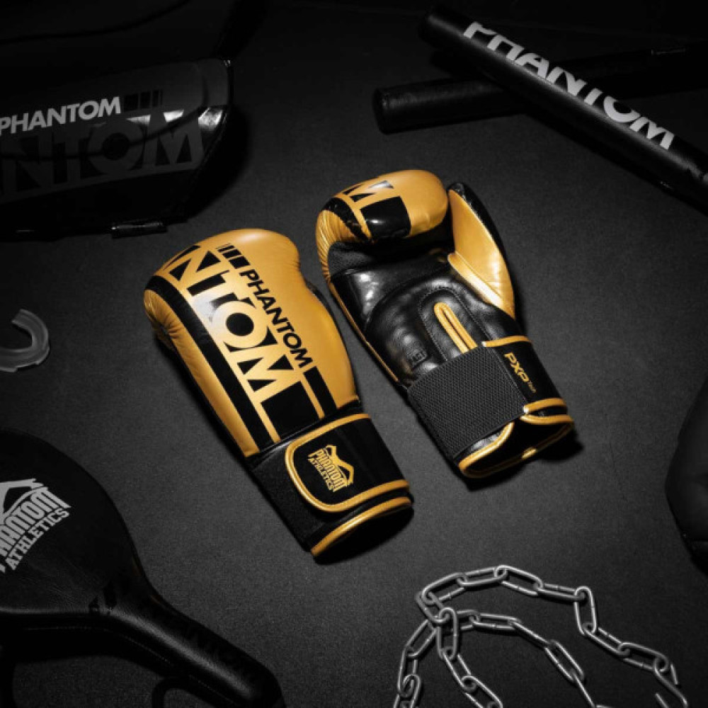 Боксерські рукавички Phantom APEX Elastic Gold 16oz (PHBG2215-16)