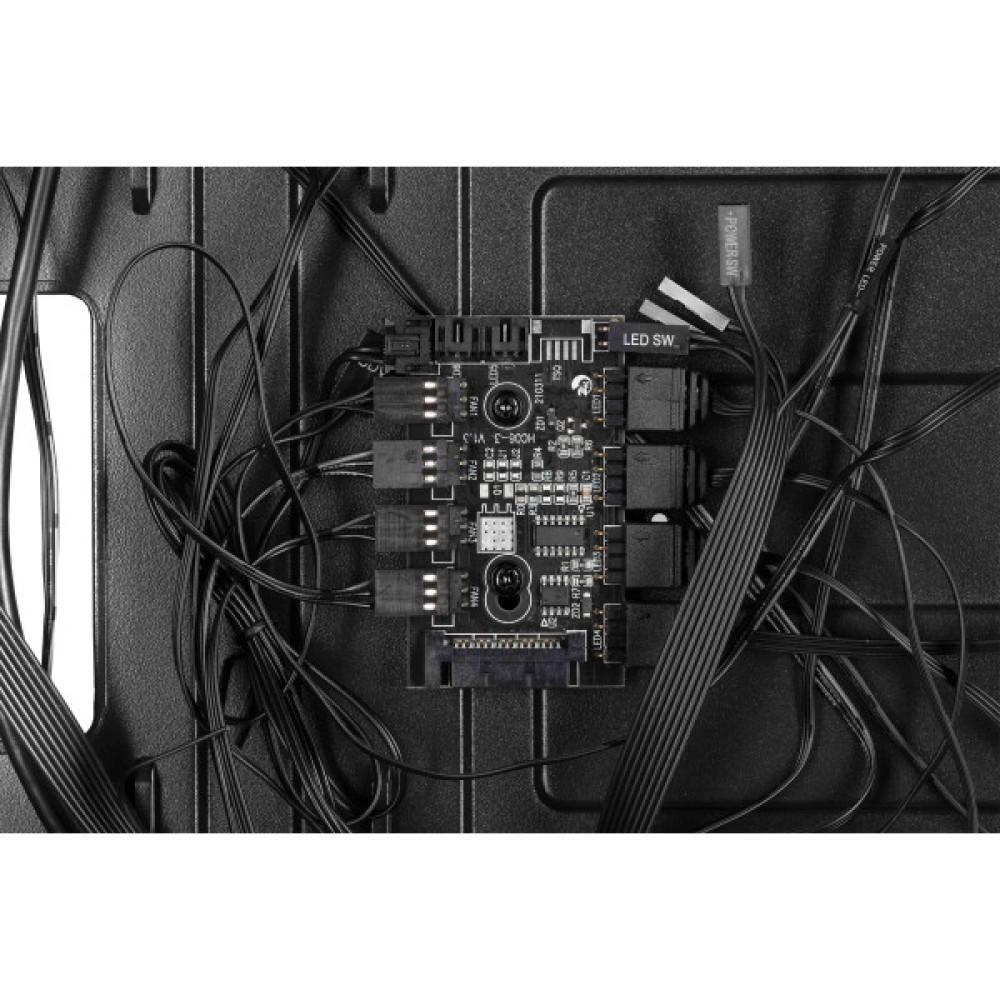 Корпус 2E GAMING Turbo G2057B без БЖ 2xUSB3.0, 1xUSB2.0, 1x200мм, ARGB, 3x120мм ARGB, VGA 345мм, LCS ready, HUB, TG Side Panel, ATX, чорний