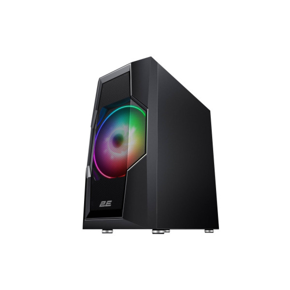 Корпус 2E GAMING Turbo G2057B без БЖ 2xUSB3.0, 1xUSB2.0, 1x200мм, ARGB, 3x120мм ARGB, VGA 345мм, LCS ready, HUB, TG Side Panel, ATX, чорний