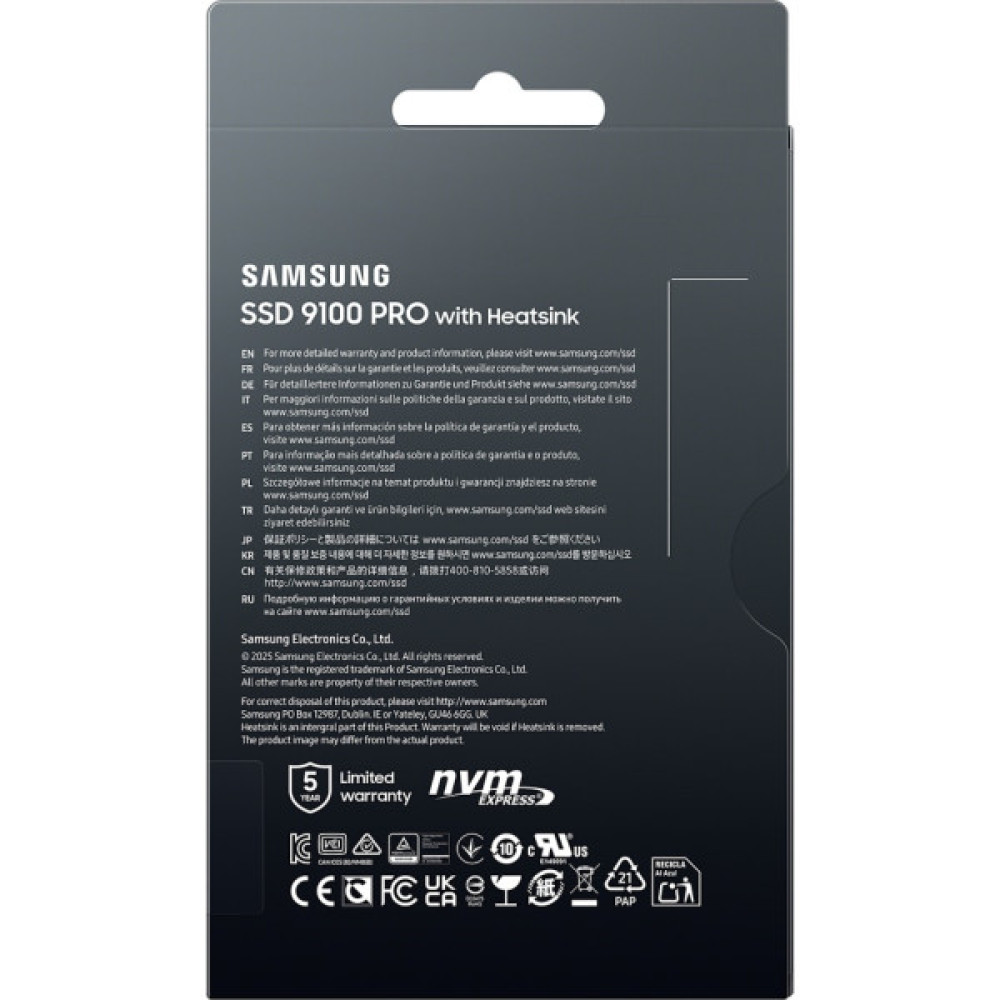 Накопичувач SSD M.2 2280 1TB 9100 PRO Heatsink Samsung (MZ-VAP1T0CW)