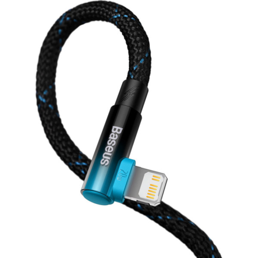 Дата кабель USB-C to Lightning 1.0m 20W 90° corner black/blue Baseus (CAVP000221)