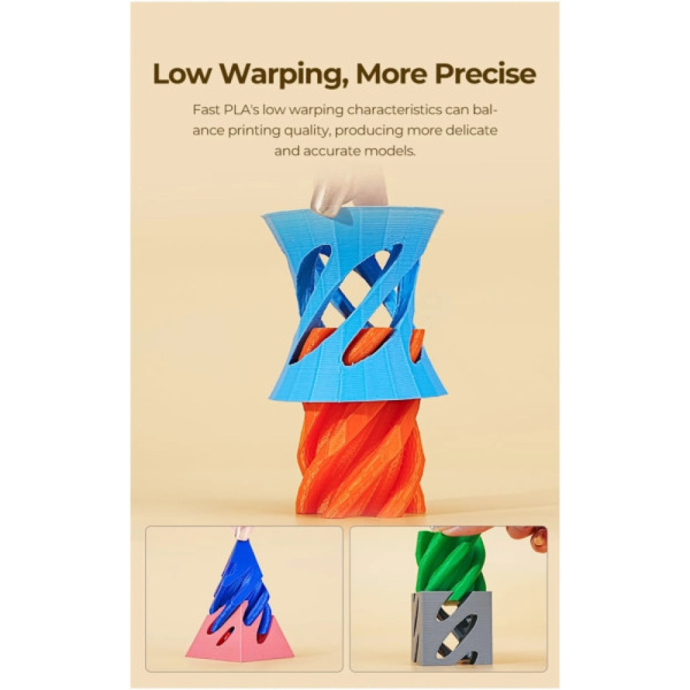 Пластик для 3D-принтера Creality PLA Fast, Ender, 1.75мм black1kg+white 1kg (3301010395)