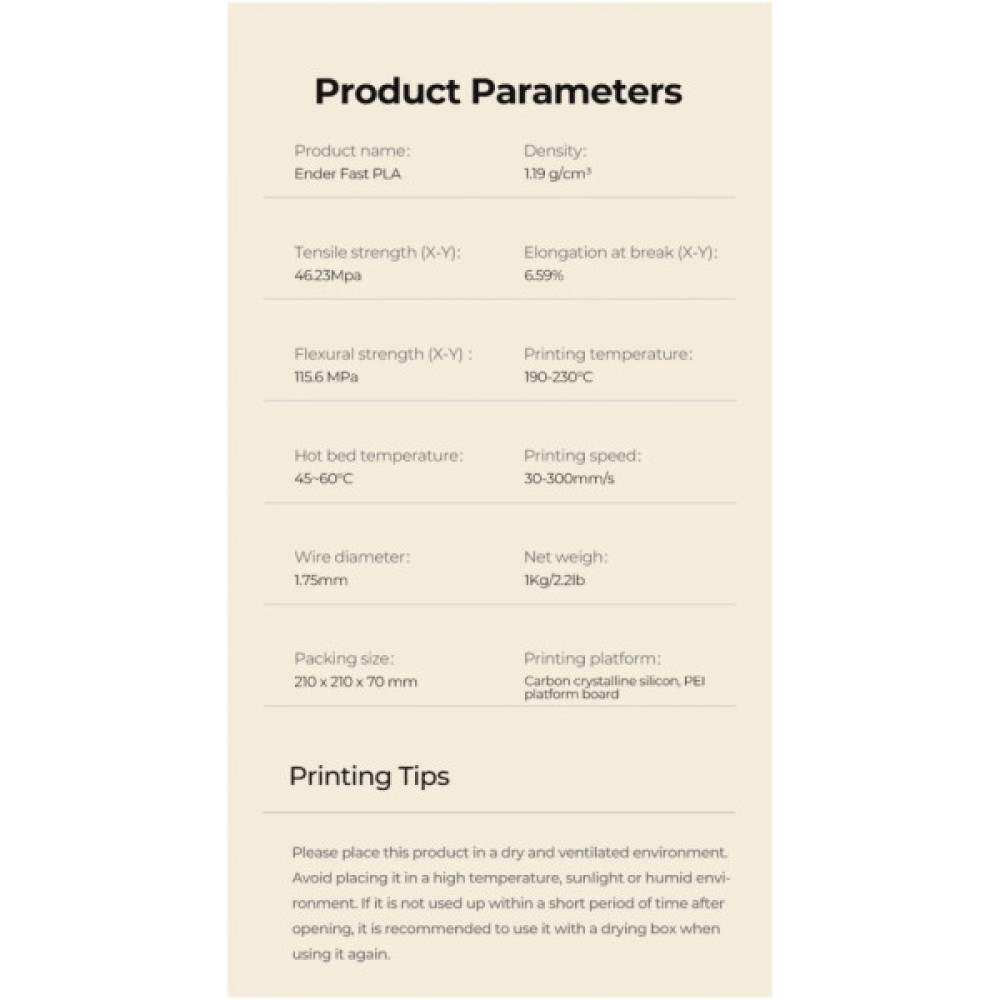 Пластик для 3D-принтера Creality PLA Fast, Ender, 1.75мм black1kg+white 1kg (3301010395)