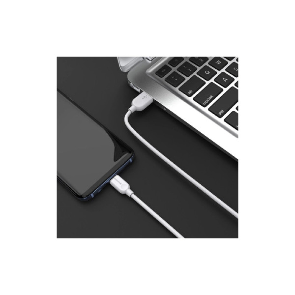 Дата кабель USB 2.0 AM to USB-C 2.0m 2.4A white BOROFONE (6957531090021)