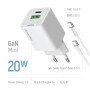 Зарядний пристрій ColorWay C101A GaN Mini 20W PD PPS USB-C + USB-A QC4.0 + cable USB-C to USB-C black (CW-CHS062PDC-WT) Зарядний пристрій ColorWay C101A GaN Mini 20W PD PPS USB-C + USB-A QC4.0 + cable USB-C to USB-C black (CW-CHS062PDC-WT)
