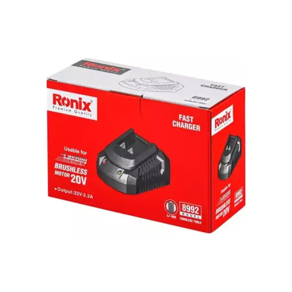 Зарядний пристрій для акумуляторів інструменту Ronix 20В, 2.2А (8992)