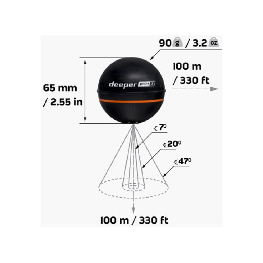 Ехолот Deeper Smart Sonar PRO+ 2, FLDP-39 (ITGAM1080)
