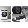 Пральна машина LG фронтальна, 9кг, 1200, A, 48см, дисплей, пара, інвертор, білий