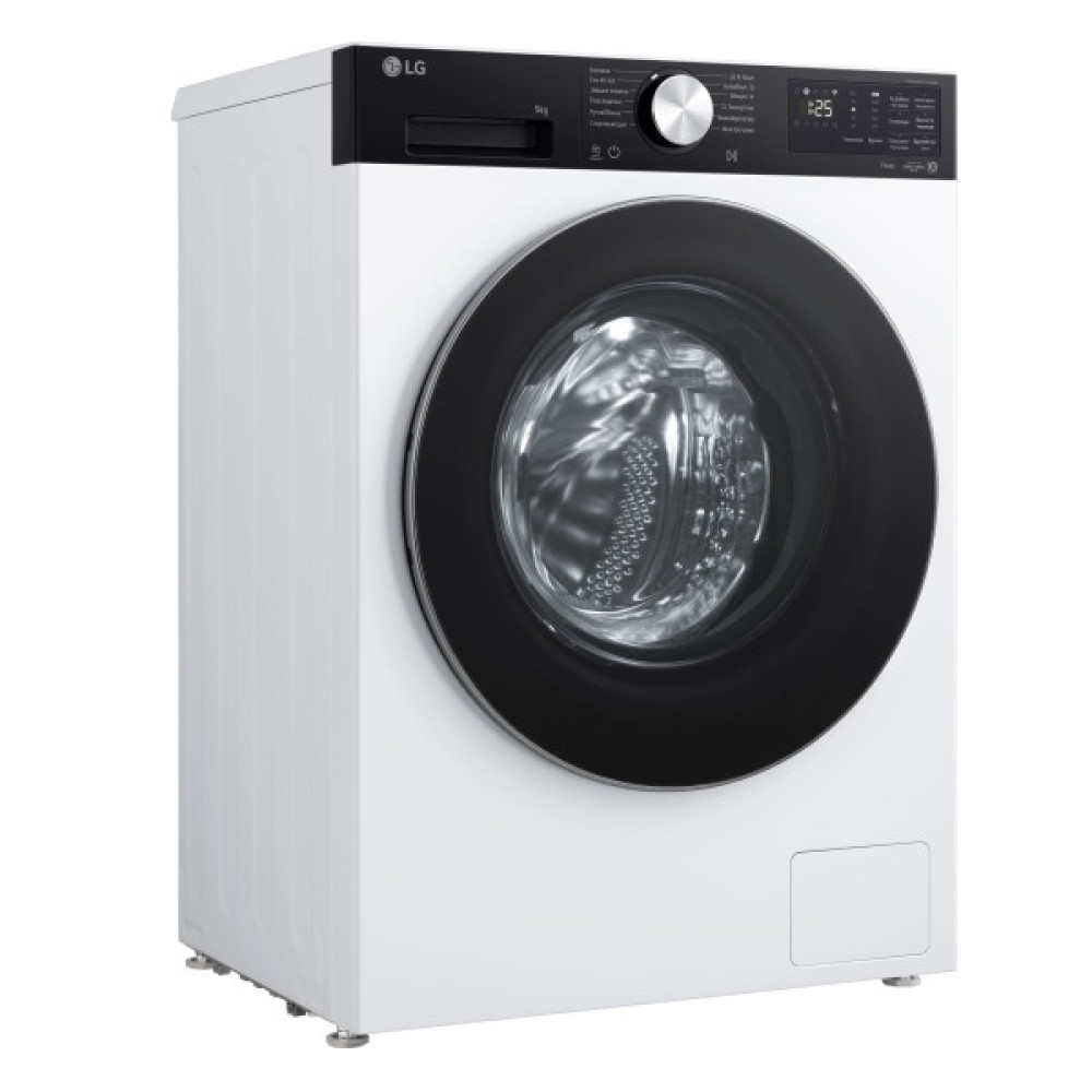 Пральна машина LG фронтальна, 9кг, 1200, A, 48см, дисплей, пара, інвертор, білий