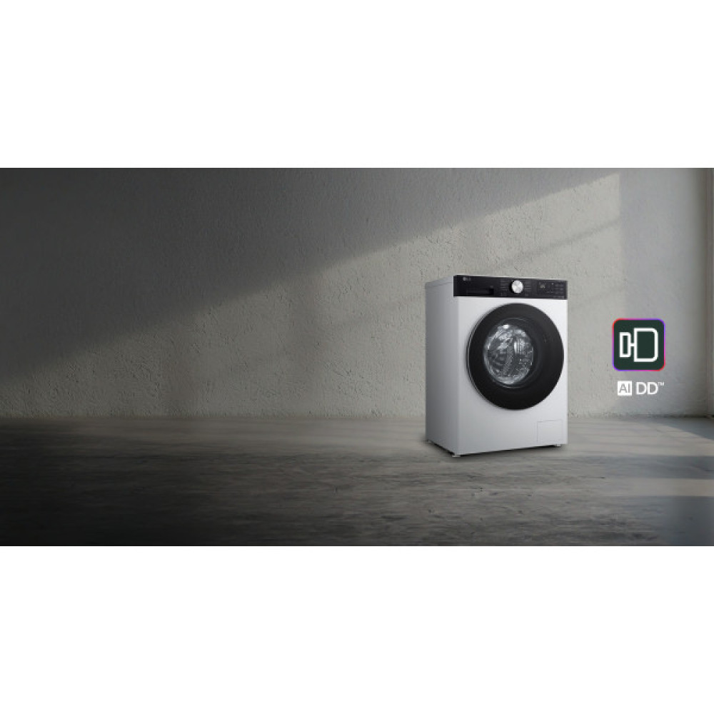 Пральна машина LG фронтальна, 9кг, 1200, A, 48см, дисплей, пара, інвертор, білий