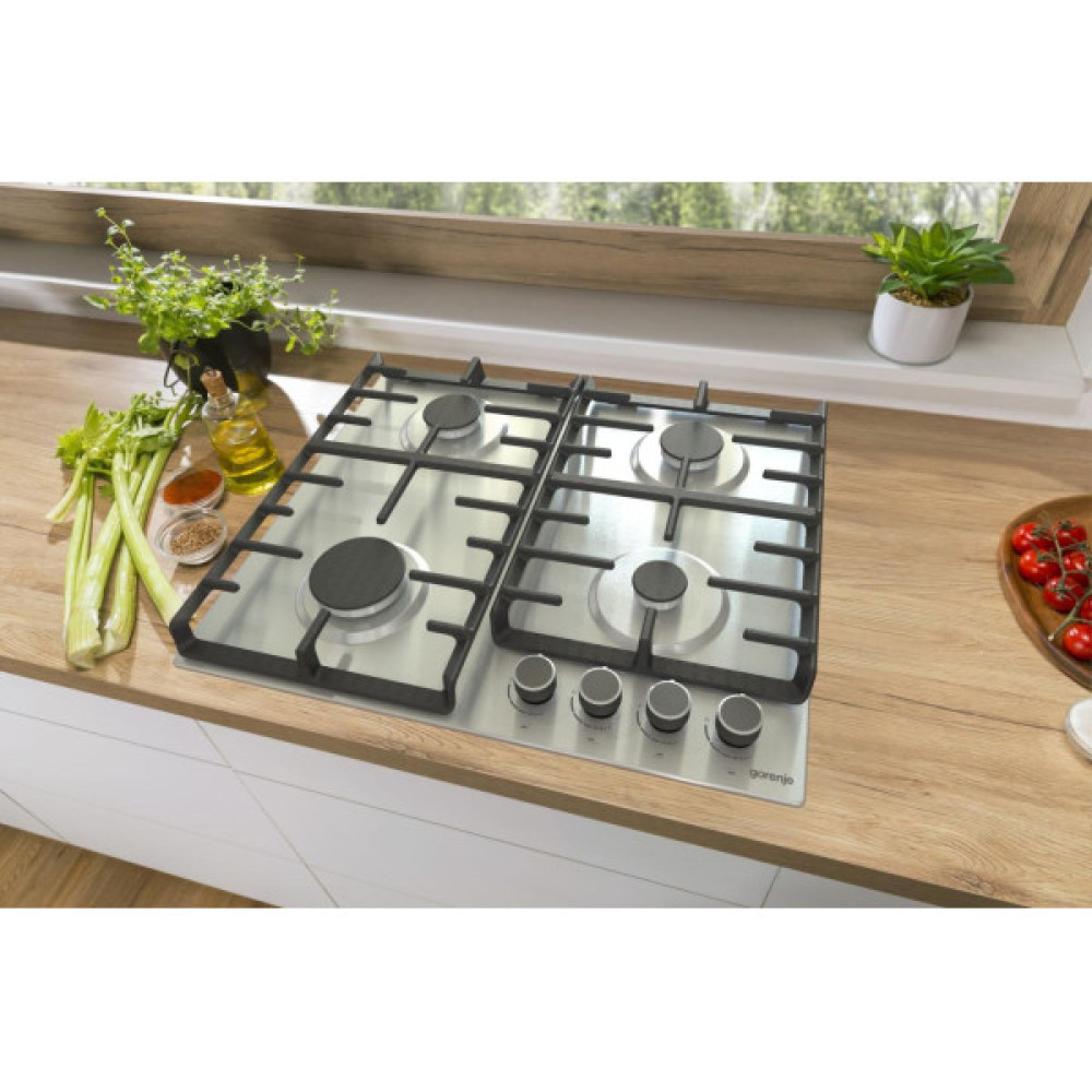 Комплект Gorenje (духовка електрична BO6737E02XK + варильна поверхня газова G642ABX), 743550, нерж.