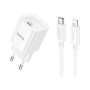 Зарядний пристрій HOCO C146A Charm USB-C PD20W + cable USB-C to Lightning White (6942007630252) Зарядний пристрій HOCO C146A Charm USB-C PD20W + cable USB-C to Lightning White (6942007630252)