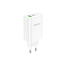 Зарядний пристрій BOROFONE BN10 Sunlight 1xUSB-C PD65W + 1xUSB-A White (6974443388190)