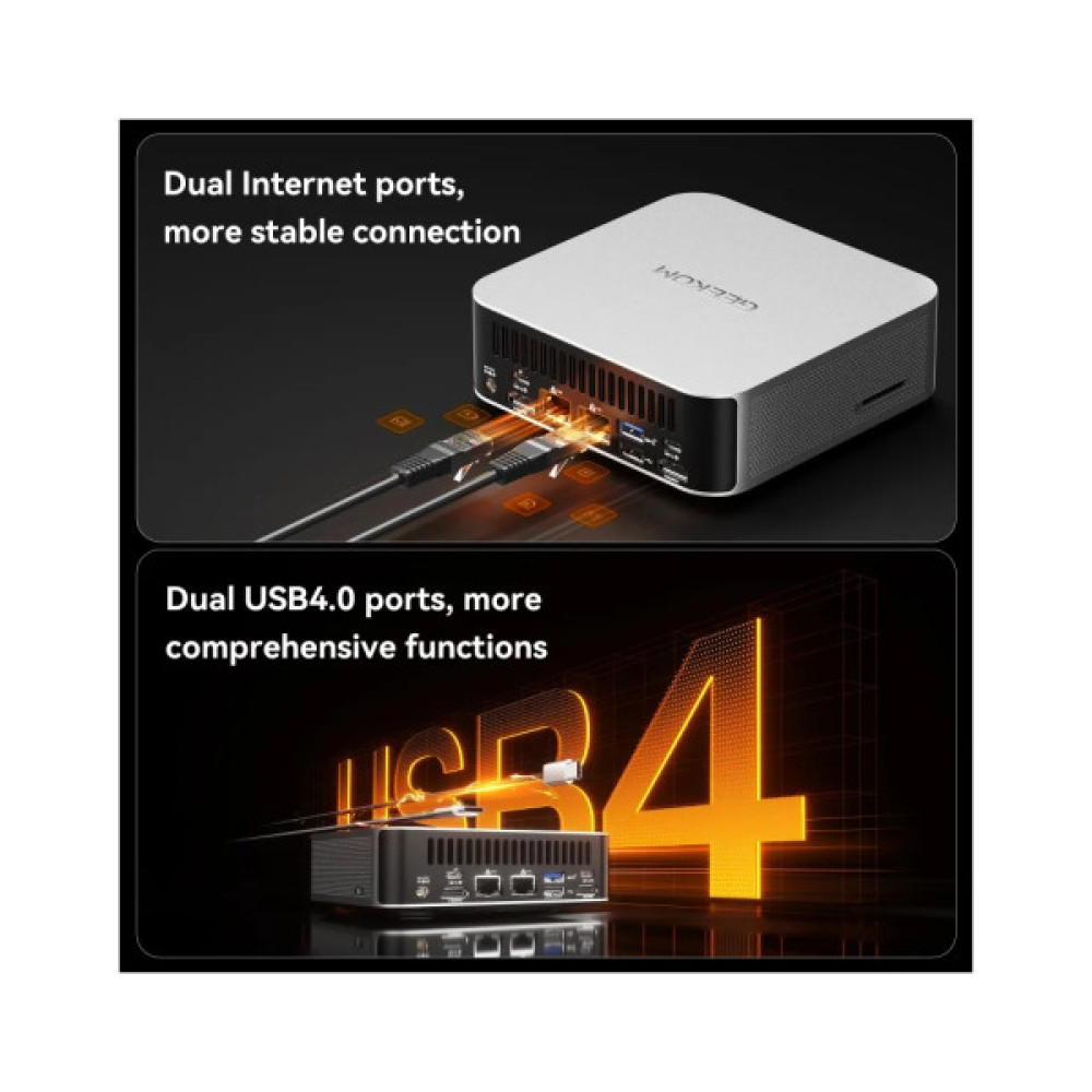 Комп'ютер GEEKOM Mini PC A8 / Ryzen7 8745HS, 32, 1TB, Radeon 780M, W11Pro (GMA8R78745HS-321T-EU)