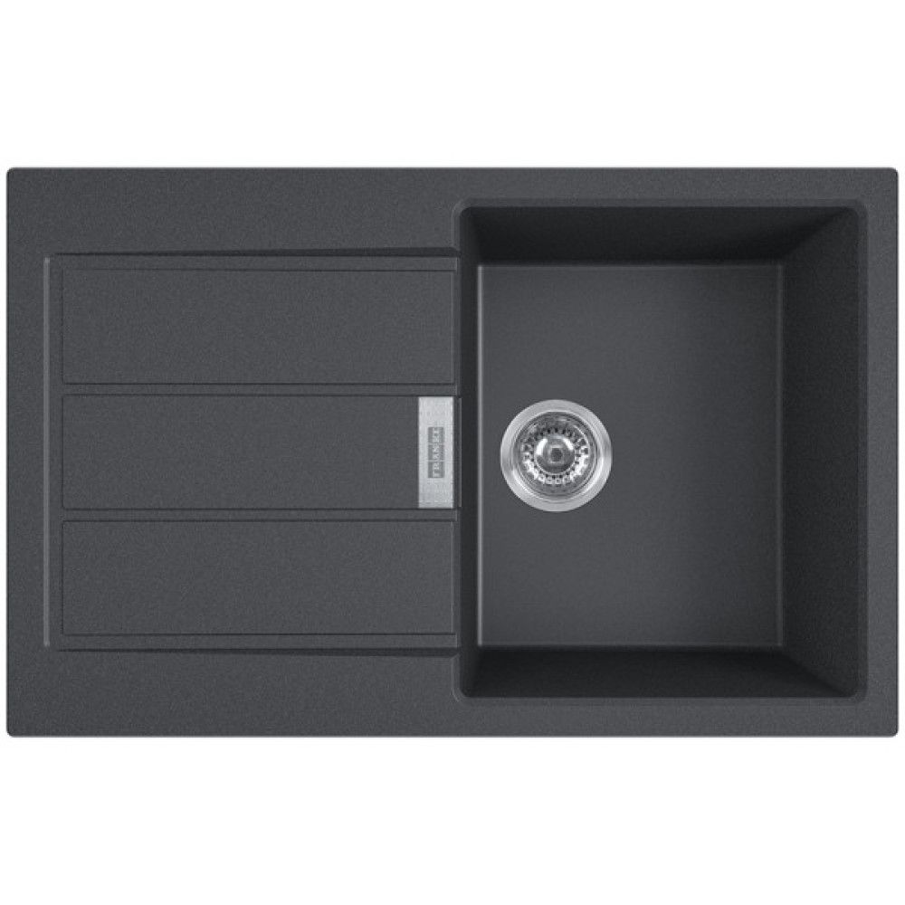Мийка кухонна Franke Sirius, тектонайт, прямокутник, з крилом, 780х500х200мм, чаша - 1, накладна, 2 S2D 611-78 , чорний