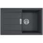 Мийка кухонна Franke Sirius, тектонайт, прямокутник, з крилом, 780х500х200мм, чаша - 1, накладна, 2 S2D 611-78 , чорний