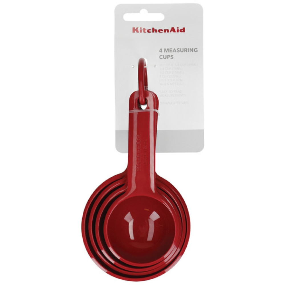 Аксесуар кухонний KitchenAid Набір мірних ложок Universal, 4 шт, 59/79/118/237 мл, червоний (KQG058OHERE)