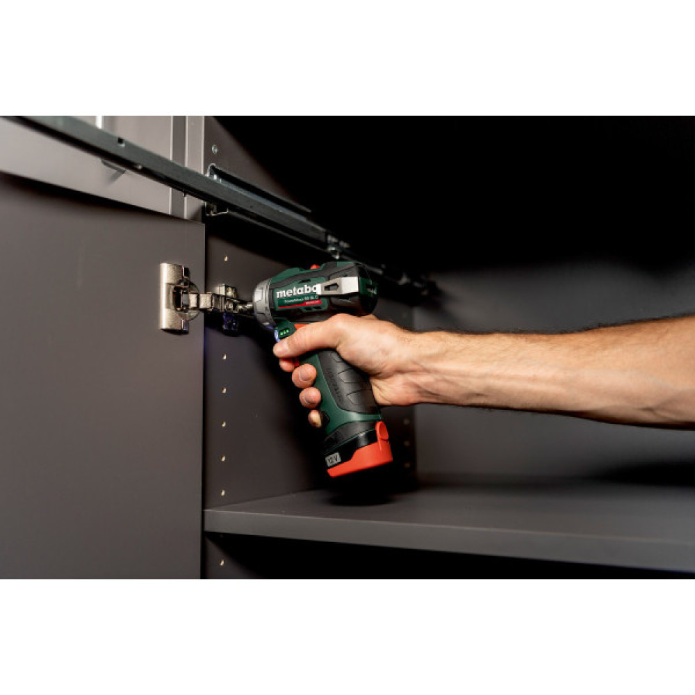 Шурупокрут-дриль акумуляторний Metabo PowerMaxx BS BL Q 12В 2х2.0А·год 20·38Нм кейс 0-400·0-1500об/хв 0.8кг