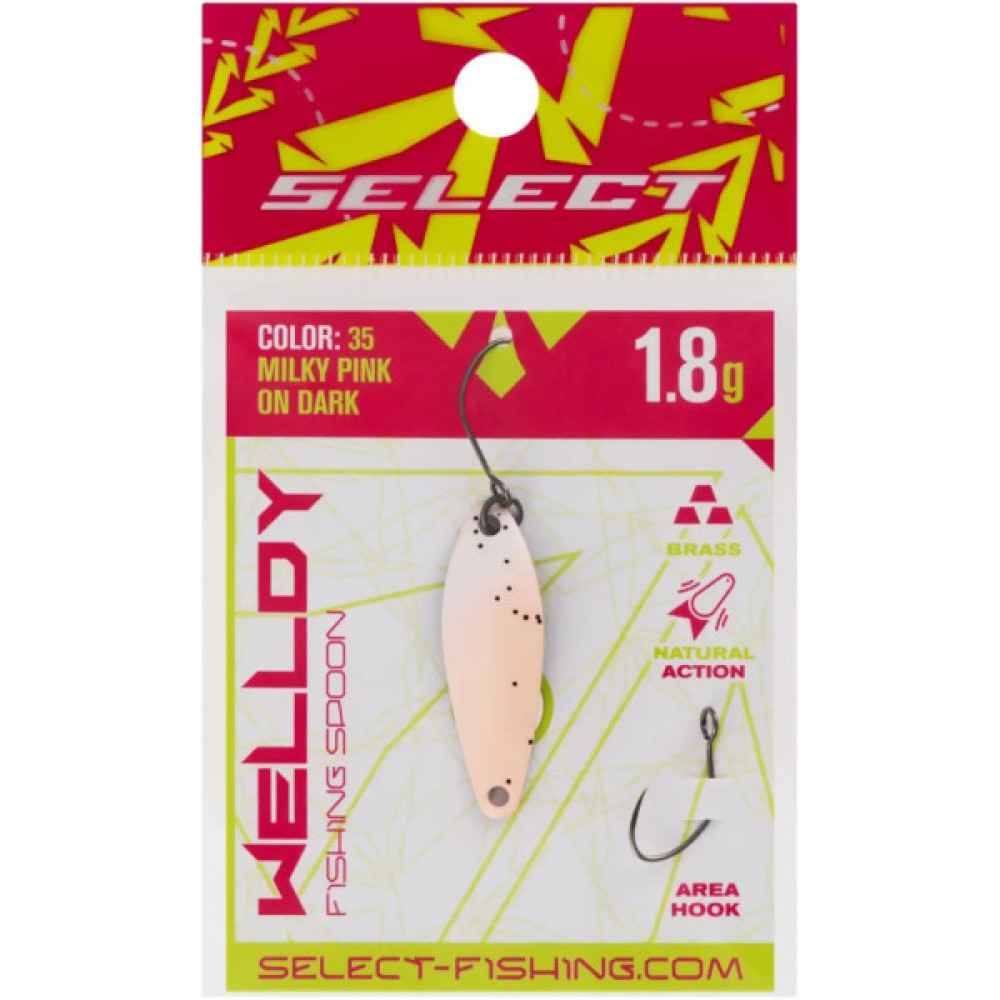 Блешня Select Welldy 1.8g 31mm 35 Milky Pink on Dark (1870.81.00)