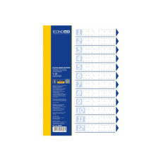 Роздільник сторінок Economix А4 пластик, 12 розділів, кольоровий (E30808)