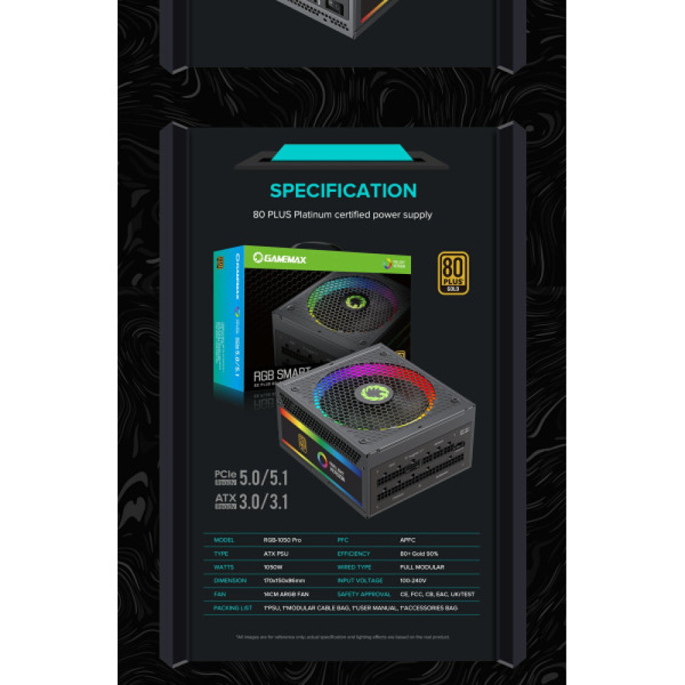 GAMEMAX RGB1050 PRO (ATX3.1 PCIe5.1)
