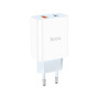 Зарядний пристрій HOCO C97A 1xUSB-C PD20W + 1xUSB QC3.0 White (6931474766076) Зарядний пристрій HOCO C97A 1xUSB-C PD20W + 1xUSB QC3.0 White (6931474766076)