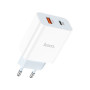 Зарядний пристрій HOCO C97A 1xUSB-C PD20W + 1xUSB QC3.0 White (6931474766076) Зарядний пристрій HOCO C97A 1xUSB-C PD20W + 1xUSB QC3.0 White (6931474766076)