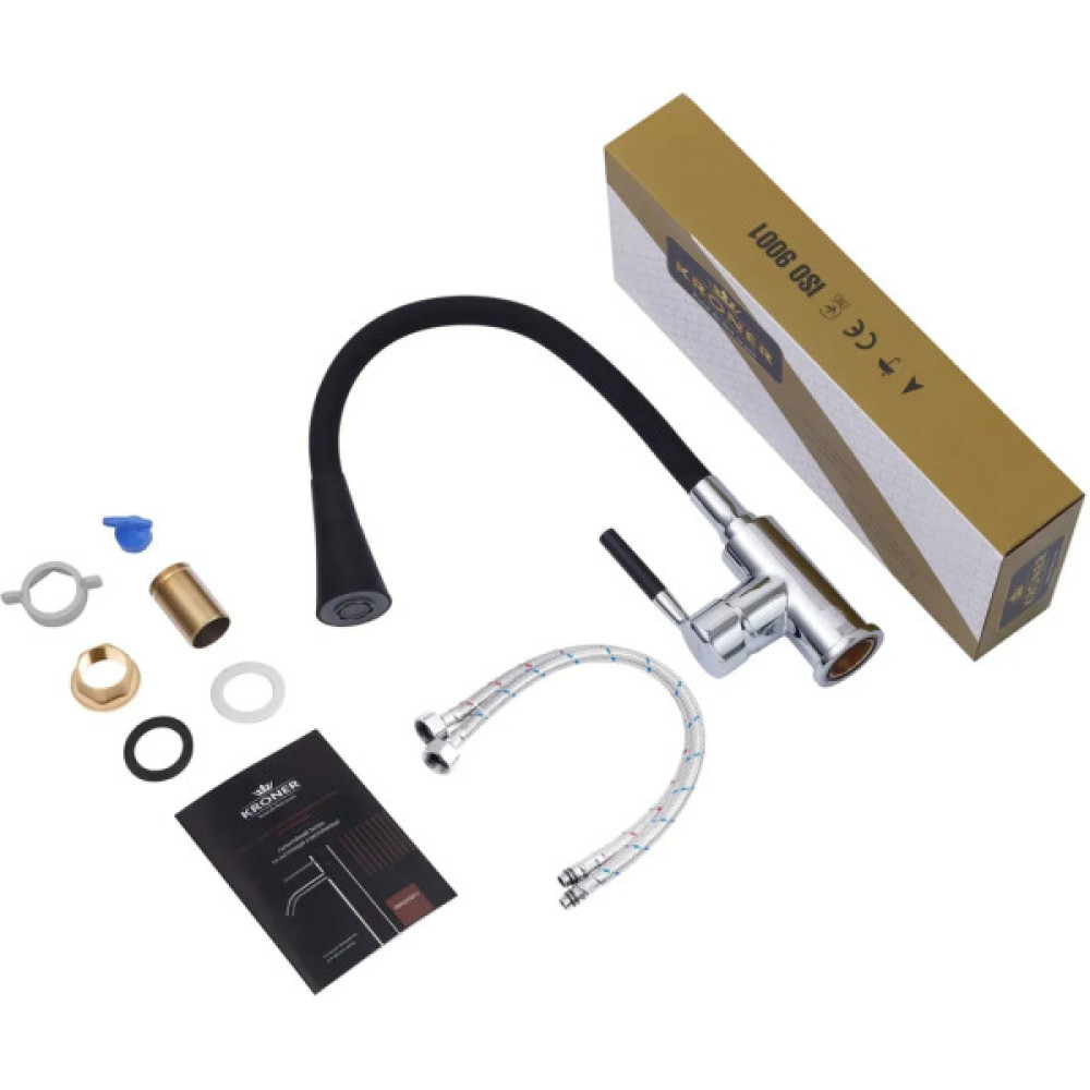 Змішувач Kroner Kuche-C132BLK (CV033126)