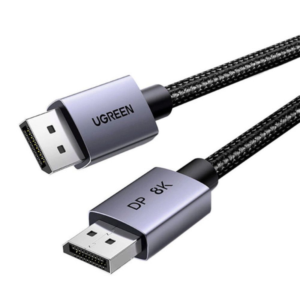 Кабель мультимедійний DisplayPort M to DisplayPort M 2.0m V1.4 8K60Hz DP120 black Ugreen (25905)