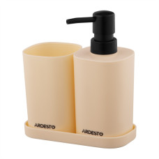 Набір для ванної кімнати ARDESTO Vigor 380мл, 3 предмети, поліпропілен, бежевий