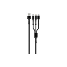 Дата кабель USB 2.0 AM to Lightning + Micro 5P + USB-C 4.0A (20W) ColorWay (CW-CBU3003-GR)