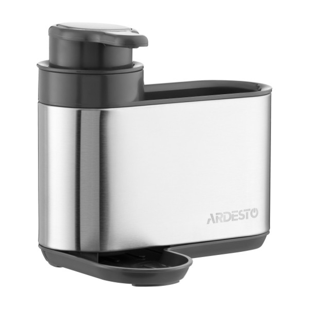 Органайзер для миючих засобів Ardesto Minimalism, 8х12.7х16см, пластик, нержавіюча сталь, сірий