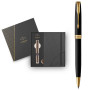 Ручка кулькова Parker SONNET 17 Matte Black Lacquer GT BP + блокнот Parker + подар.упак. GIFT24 (84 832b24) Ручка кулькова Parker SONNET 17 Matte Black Lacquer GT BP + блокнот Parker + подар.упак. GIFT24 (84 832b24)