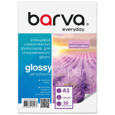 Фотопапір Barva A3, Everyday, Glossy, self-adhesive, 230 g/m2, 20c (IP-CLE120-411)