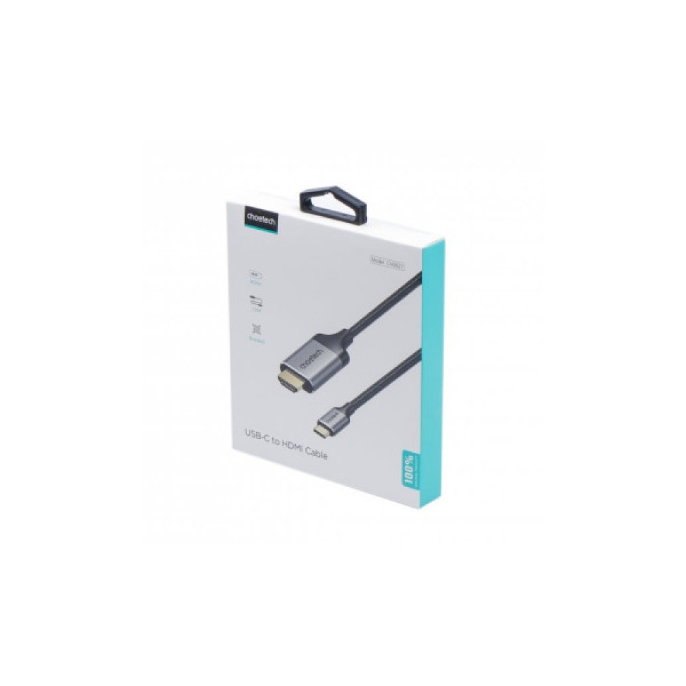 Кабель мультимедійний USB-C to HDMI M 1.8m 4K60Hz Choetech (CH0021-BK)