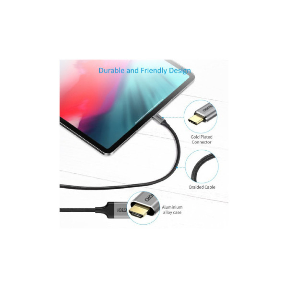 Кабель мультимедійний USB-C to HDMI M 1.8m 4K60Hz Choetech (CH0021-BK)