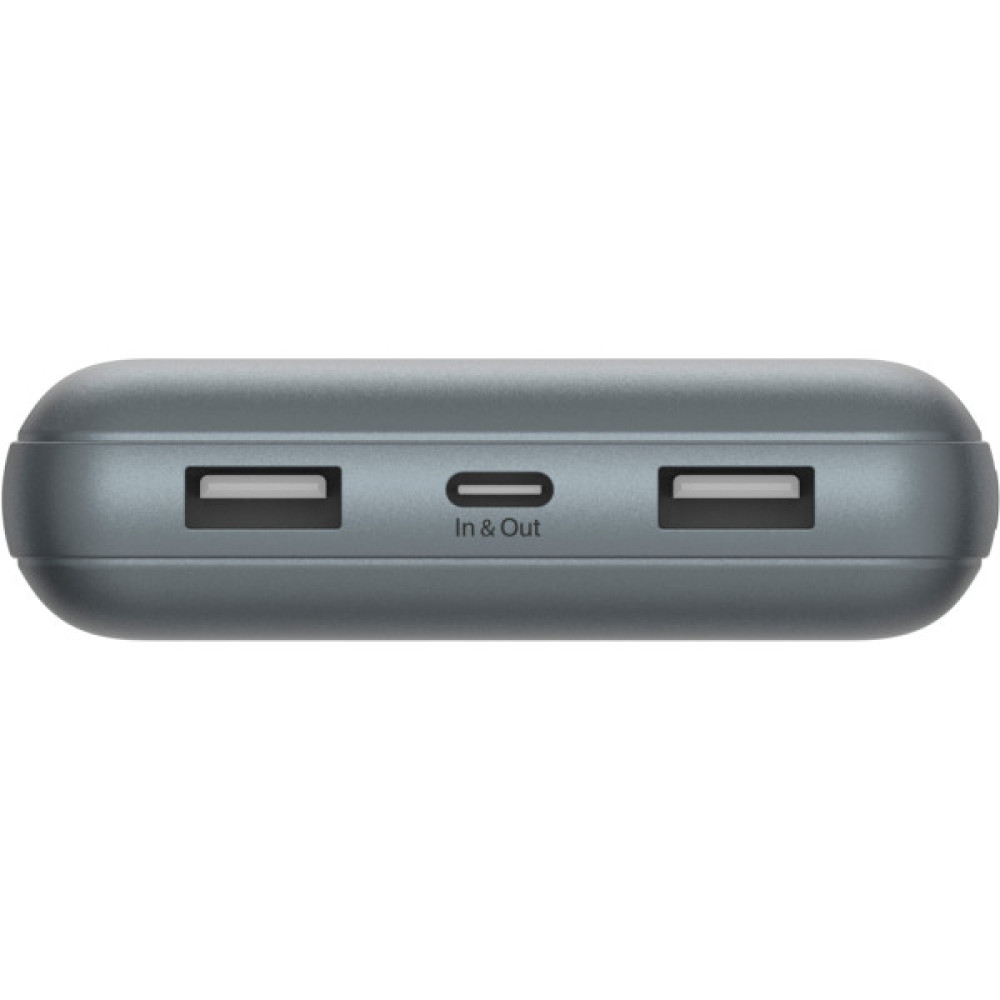 Батарея універсальна Belkin 10000mAh 15W 2xUSB-A, USB-C Gray (BPB011BTGY)