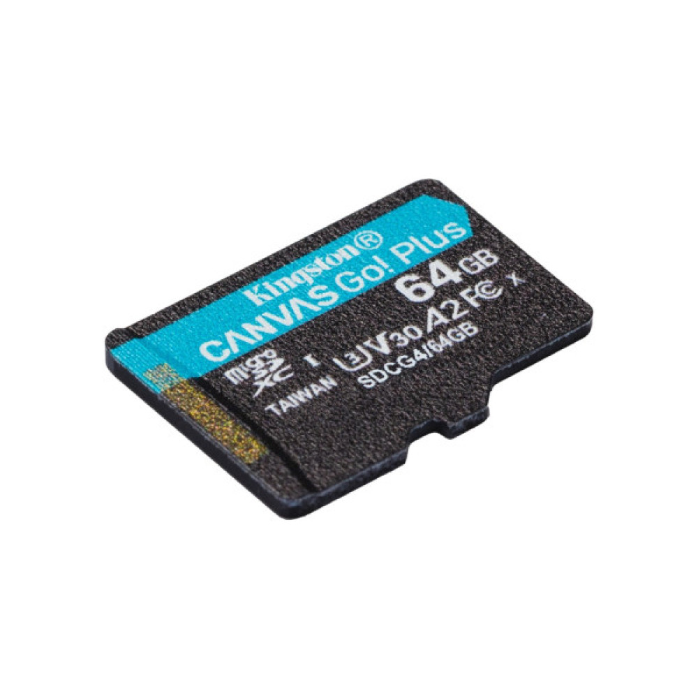 Карта пам'яті Kingston 64GB microSDXC сlass 10 UHS-I U3 V30 A2 Canvas Go Plus G4 (SDCG4/64GBSP)